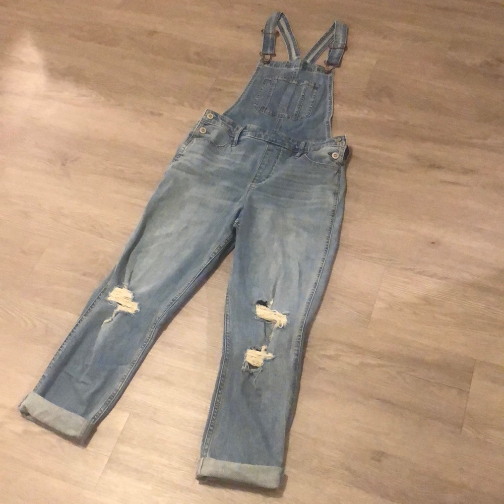 Hollister boyfriend overalls